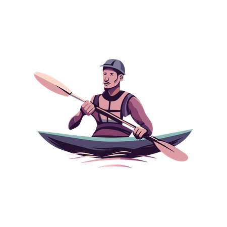 Kayaking  Illustration