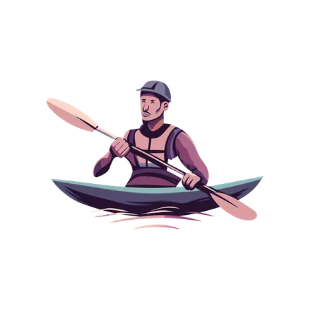 Kayaking  Illustration