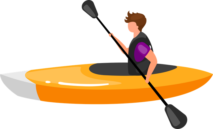 Kayaking  Illustration