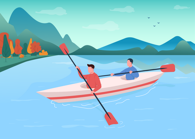 Kayaking  Illustration