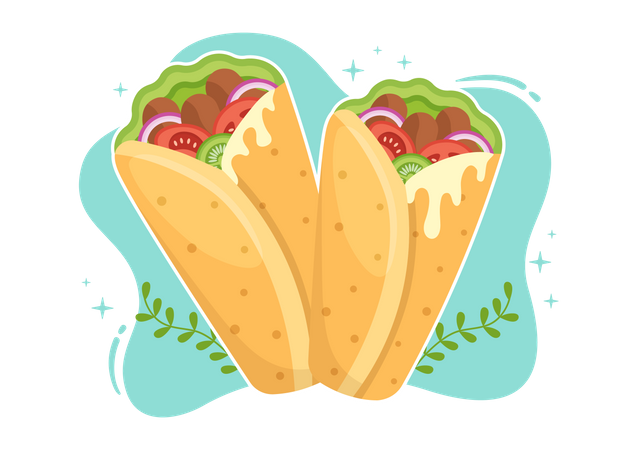 Kebab Food  イラスト