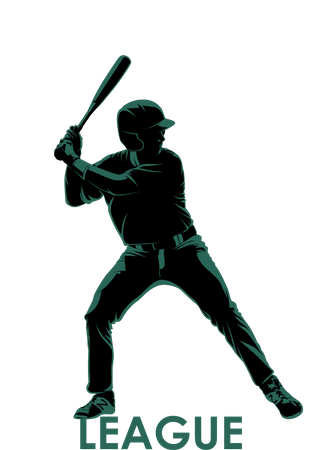 Keep Calm and Be in Control Baseball League  イラスト