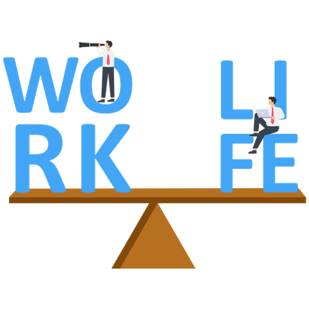 Keep Life And Work Balanced  Illustration