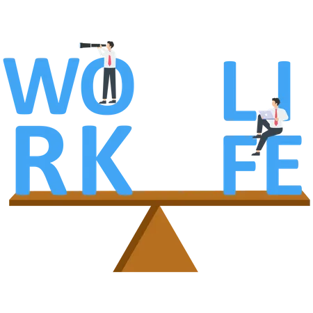 Keep Life And Work Balanced  Illustration