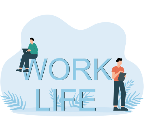 Keep Life And Work  Illustration