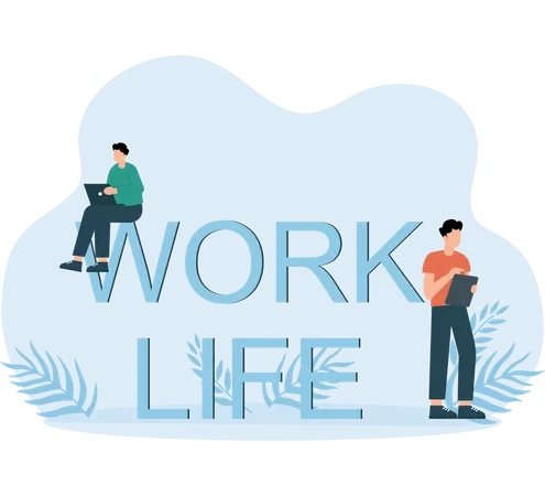 Keep Life And Work  Illustration