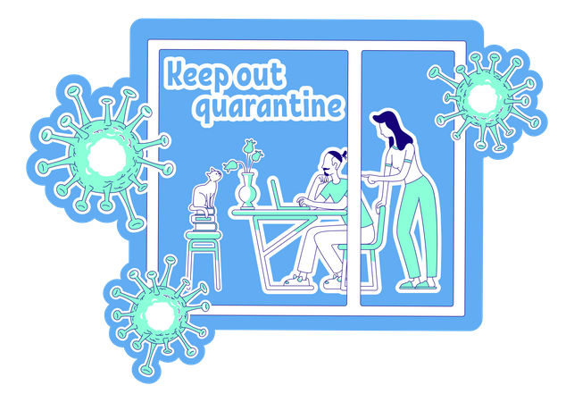 Keep out quarantine Illustration