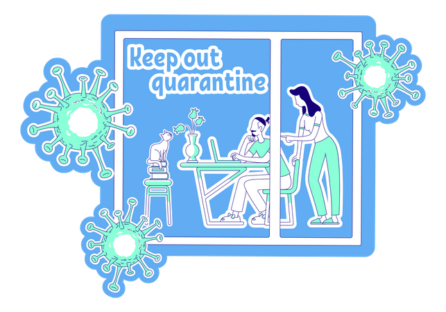 Keep out quarantine  Illustration