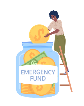 Keeping cash for emergency  Illustration