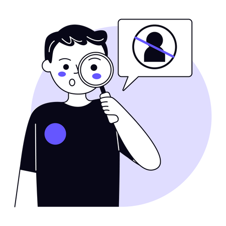 Kein Benutzer gefunden  Illustration