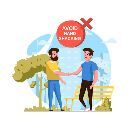 Kein Händedruck  Illustration