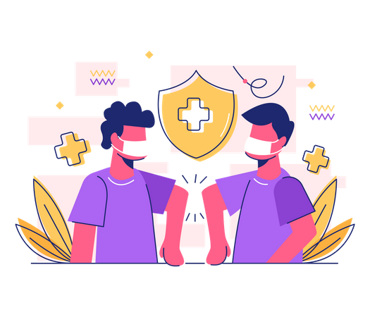 Kein Handshake während Corona  Illustration