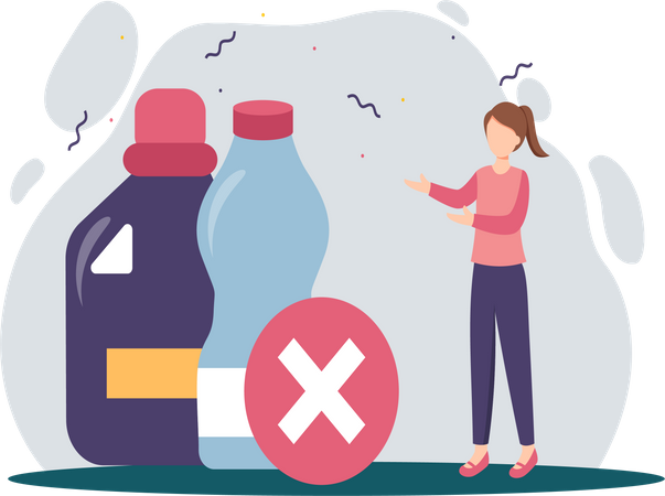 Kein Plastikmüll  Illustration