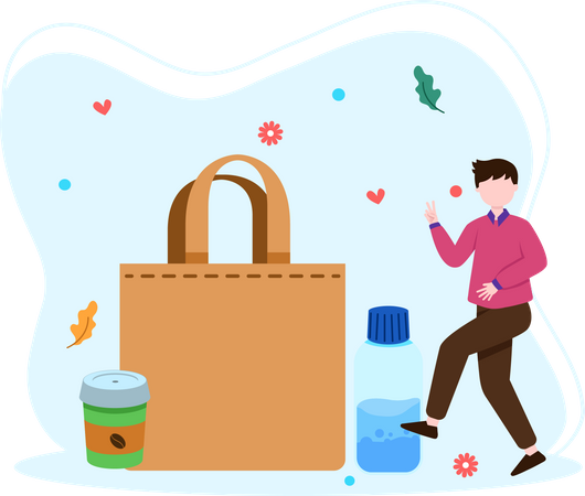 Kein Plastikmüll  Illustration