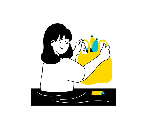 Kein Plastikmüll  Illustration