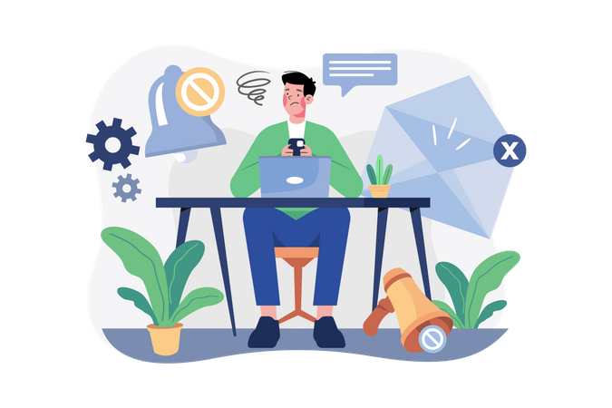 Keine Benachrichtigungen  Illustration