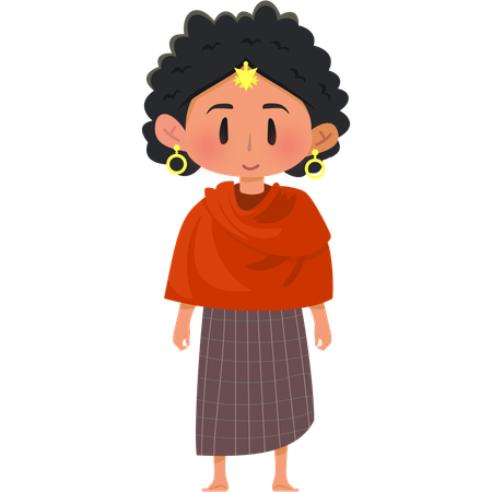 Kenya (Maasai) Shuka girl  Illustration