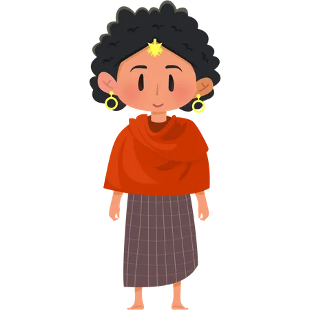 Kenya (Maasai) Shuka girl  Illustration