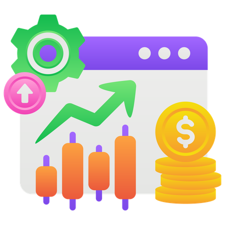 Candlestick-Diagramm  Illustration