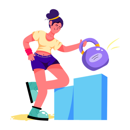 Kettlebell Exercise  Illustration