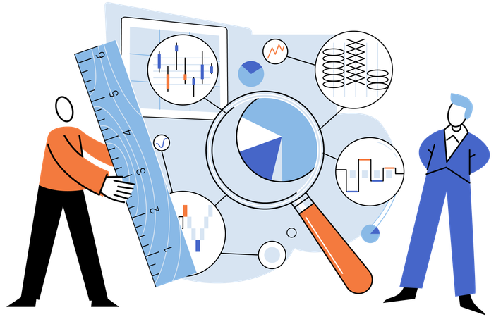 Key metrics metaphorically act as compass guiding strategic decisions  Illustration