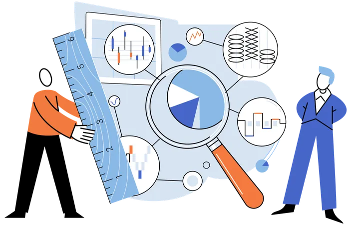 Key metrics metaphorically act as compass guiding strategic decisions  Illustration