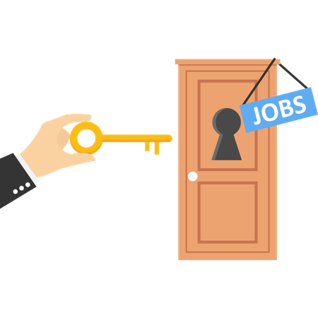 Key Success To Career  Illustration