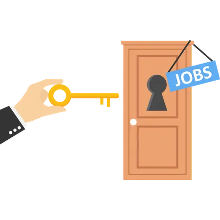 Key Success To Career  Illustration