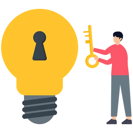 Key to unlock idea  Illustration