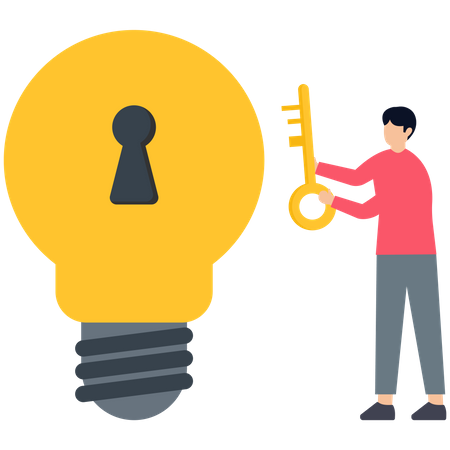 Key to unlock idea  Illustration