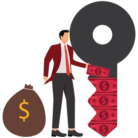 Key to wealth success  Illustration