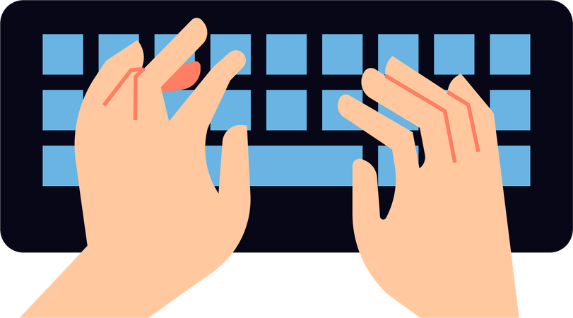 Keyboard Typing  Illustration