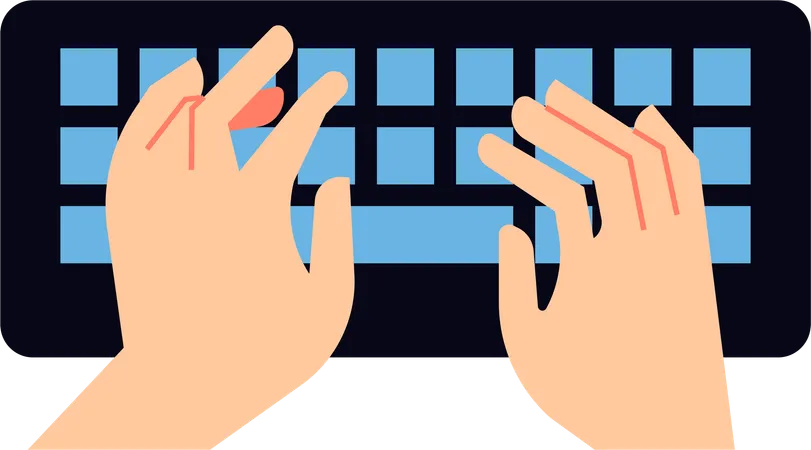 Keyboard Typing  Illustration