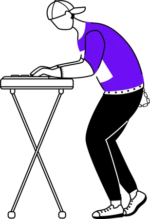 Keyboardist  Illustration
