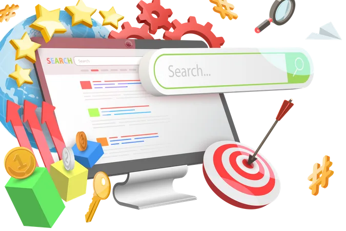 3 D Vector Conceptual Illustration Of Keyword Ranking Website Optimization Marketing Illustration