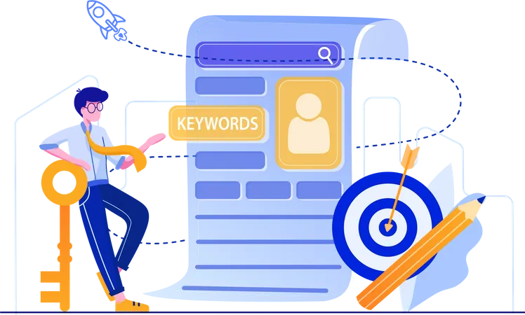 Keywords writer  Illustration