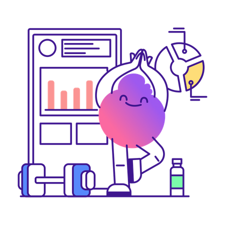 KI-Bot analysiert sportliche Leistungsdaten  Illustration