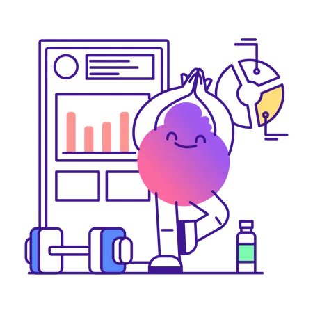 KI-Bot analysiert sportliche Leistungsdaten  Illustration