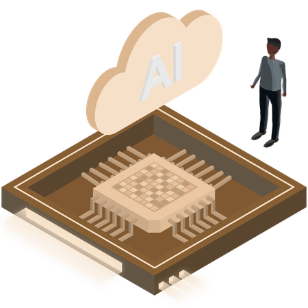 KI-Chip-Technologie  Illustration