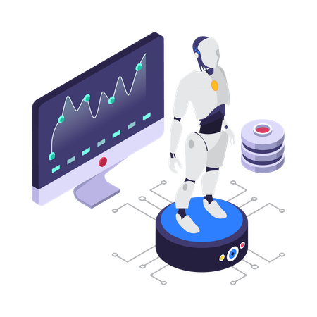 KI-Daten-Dashboard  Illustration