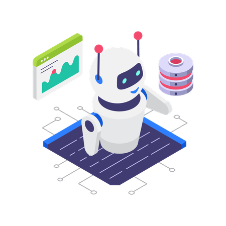 KI-Lernroboter  Illustration