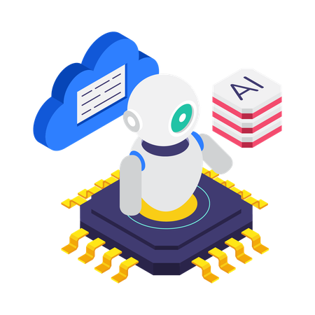 KI-Lernroboter  Illustration