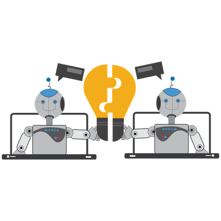 KI-Roboter-Kooperation  Illustration
