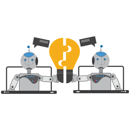 KI-Roboter-Kooperation  Illustration