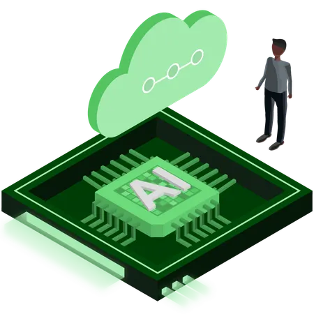 Analyse der KI-Technologie  Illustration