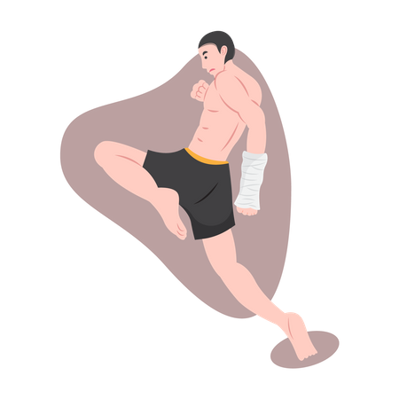 Kick boxing artes marciais  Ilustração