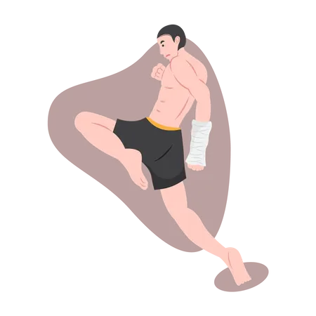 Arts martiaux de kick boxing  Illustration