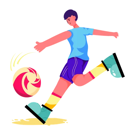 Kick Soccer  Illustration