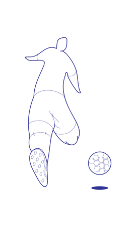 Kicking Ball Illustration
