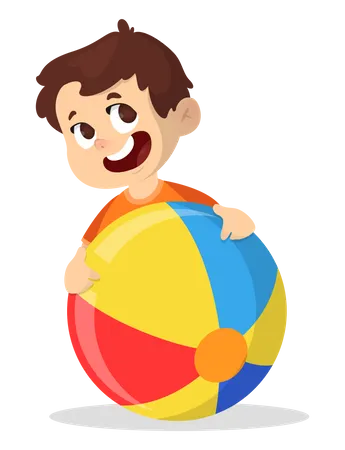 Kid and ball Illustration